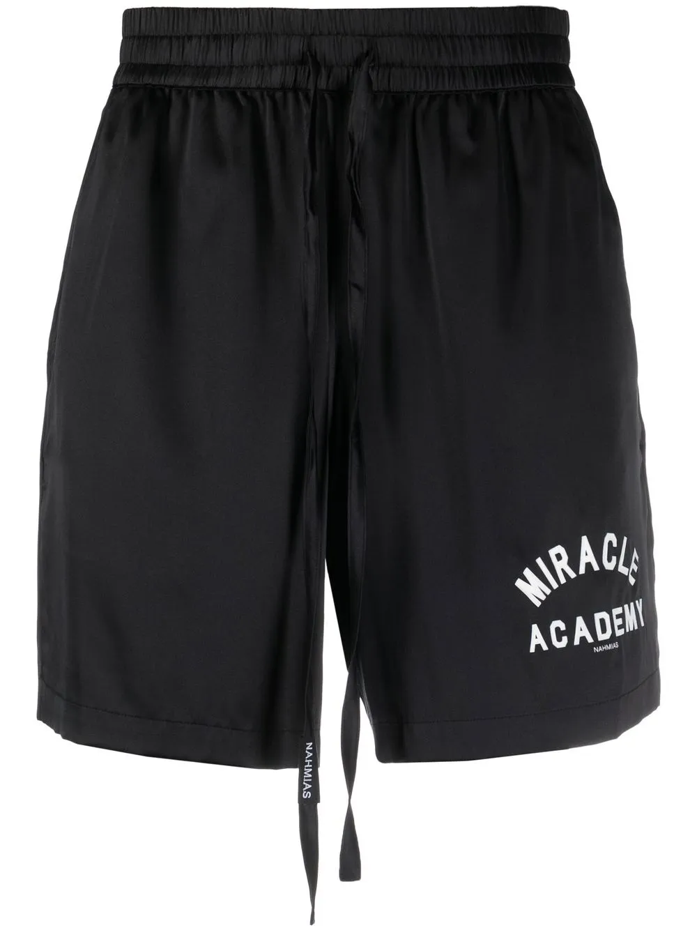 

Nahmias graphic-print silk shorts - Black