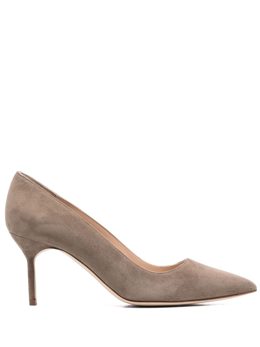 Manolo Blahnik suede pointed toe pumps - Grey