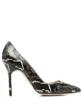 Manolo Blahnik snakeskin-effect stiletto pumps - Brown