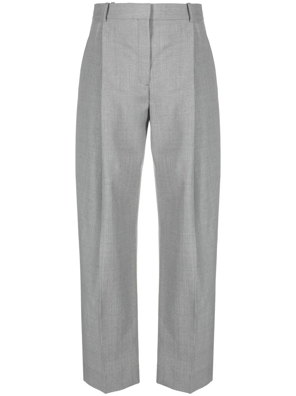 victoria beckham pantalon de tailleur à coupe ample - gris