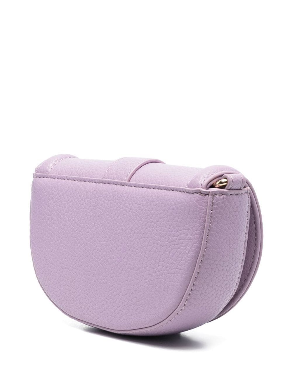 Shop Versace Jeans Couture Baroque Buckle-detail Shoulder Bag In Purple