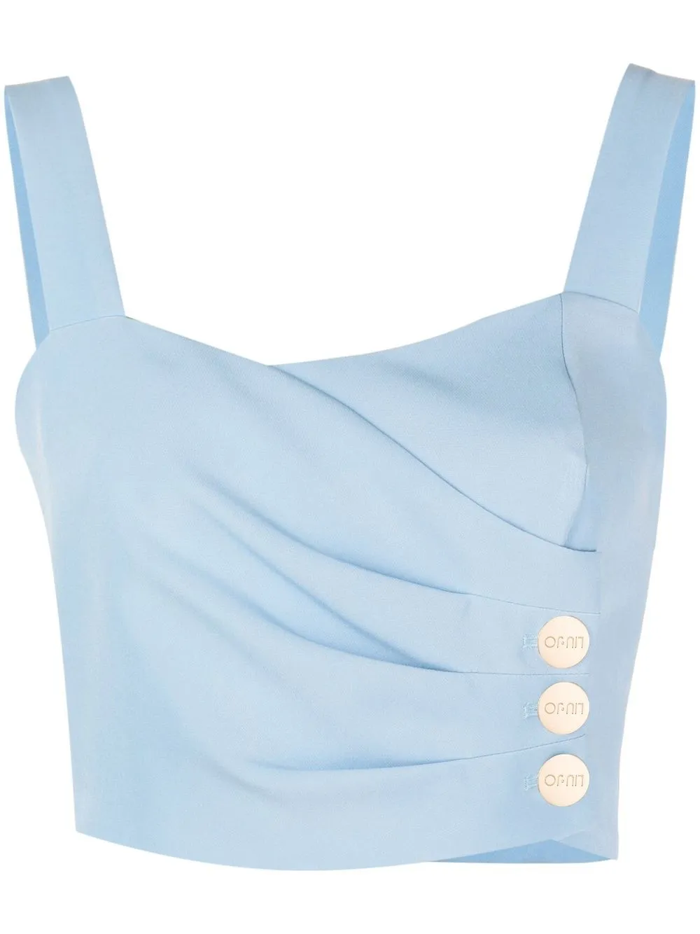 

LIU JO cropped square-neck top - Blue