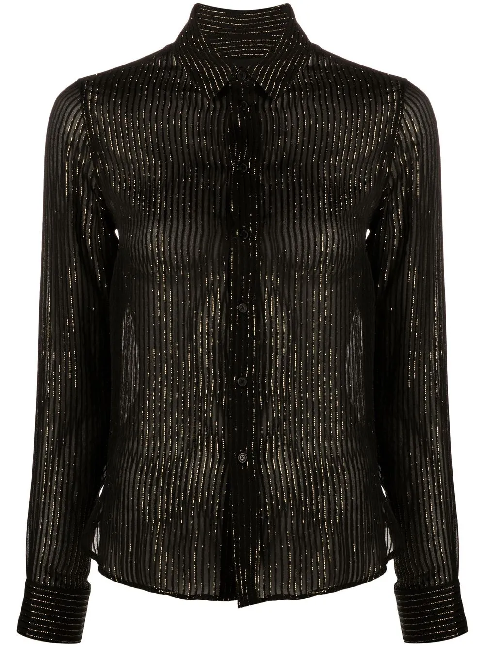 

Nili Lotan metallic stripe shirt - Black