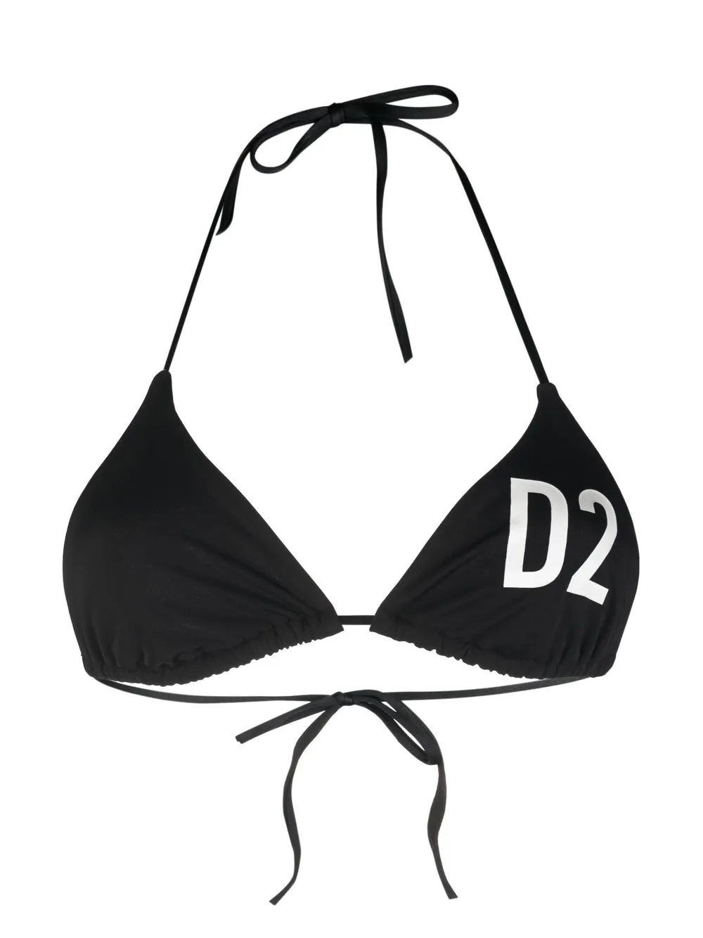 

Dsquared2 top de bikini con logo estampado - Negro