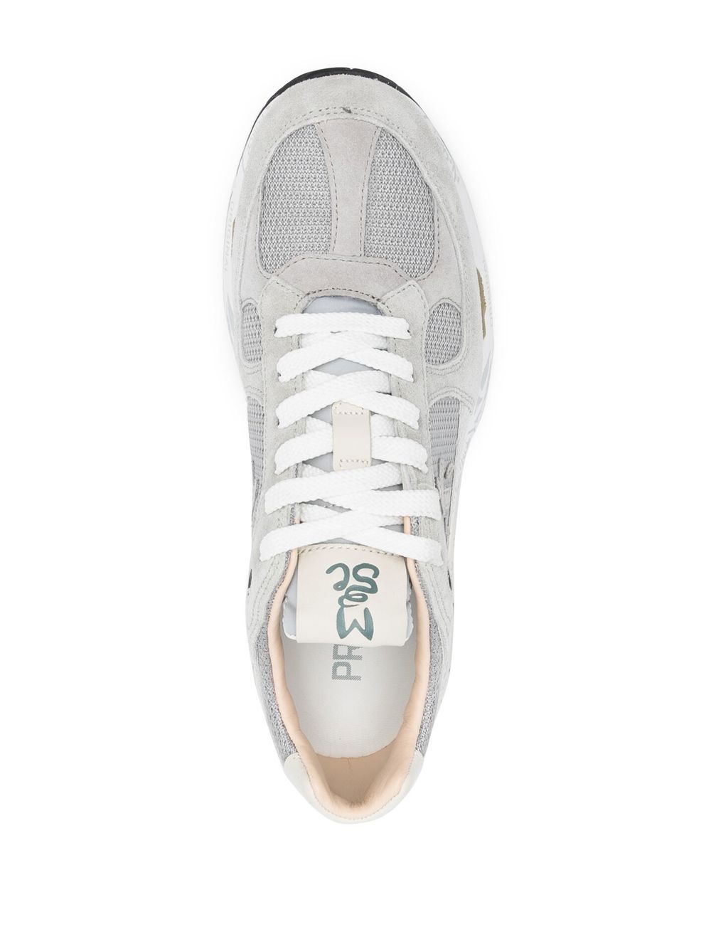 Shop Premiata Logo-patch Lace-up Sneakers In Grey