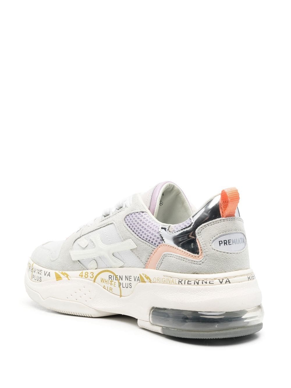 Shop Premiata Draked Logo-patch Sneakers In Neutrals