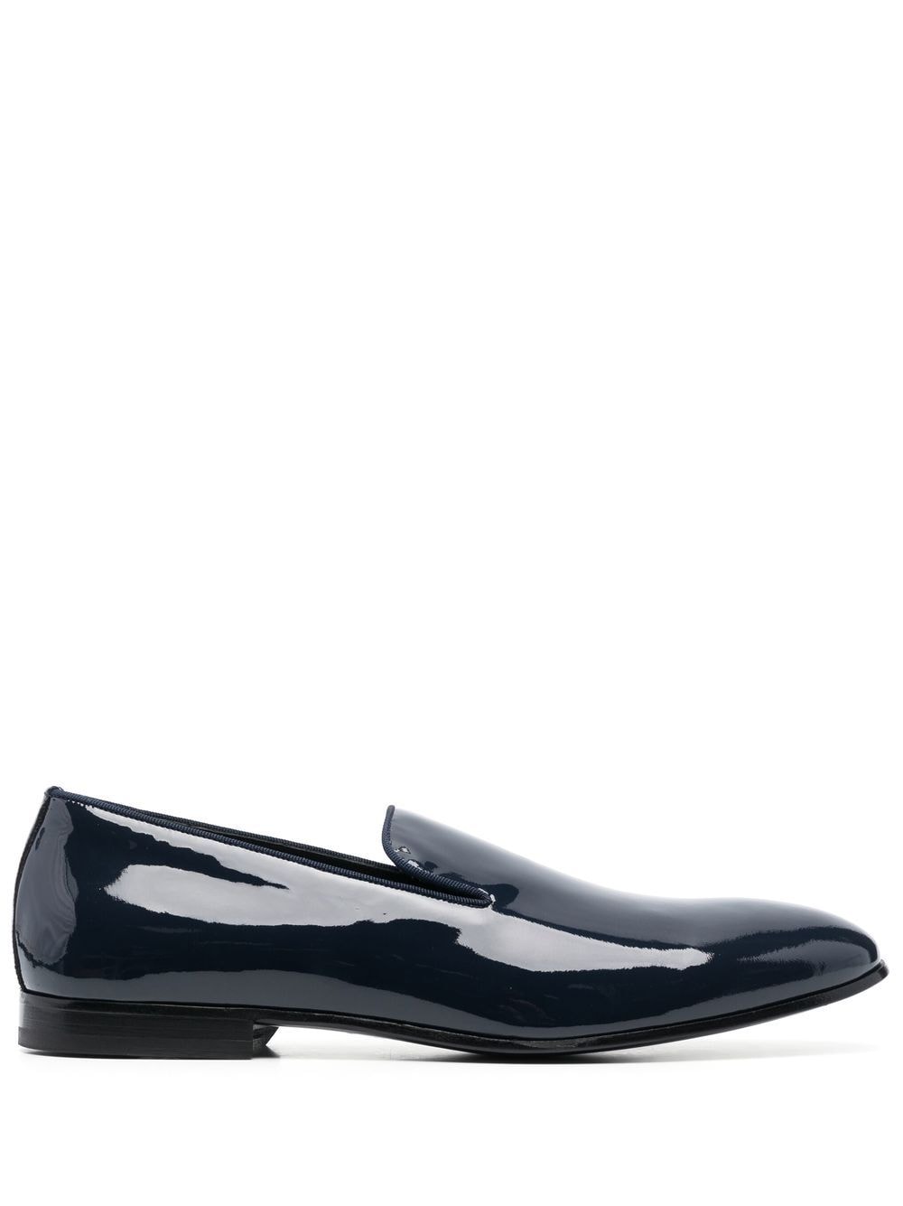 Doucal's Slip-on Leather Loafers In Blue