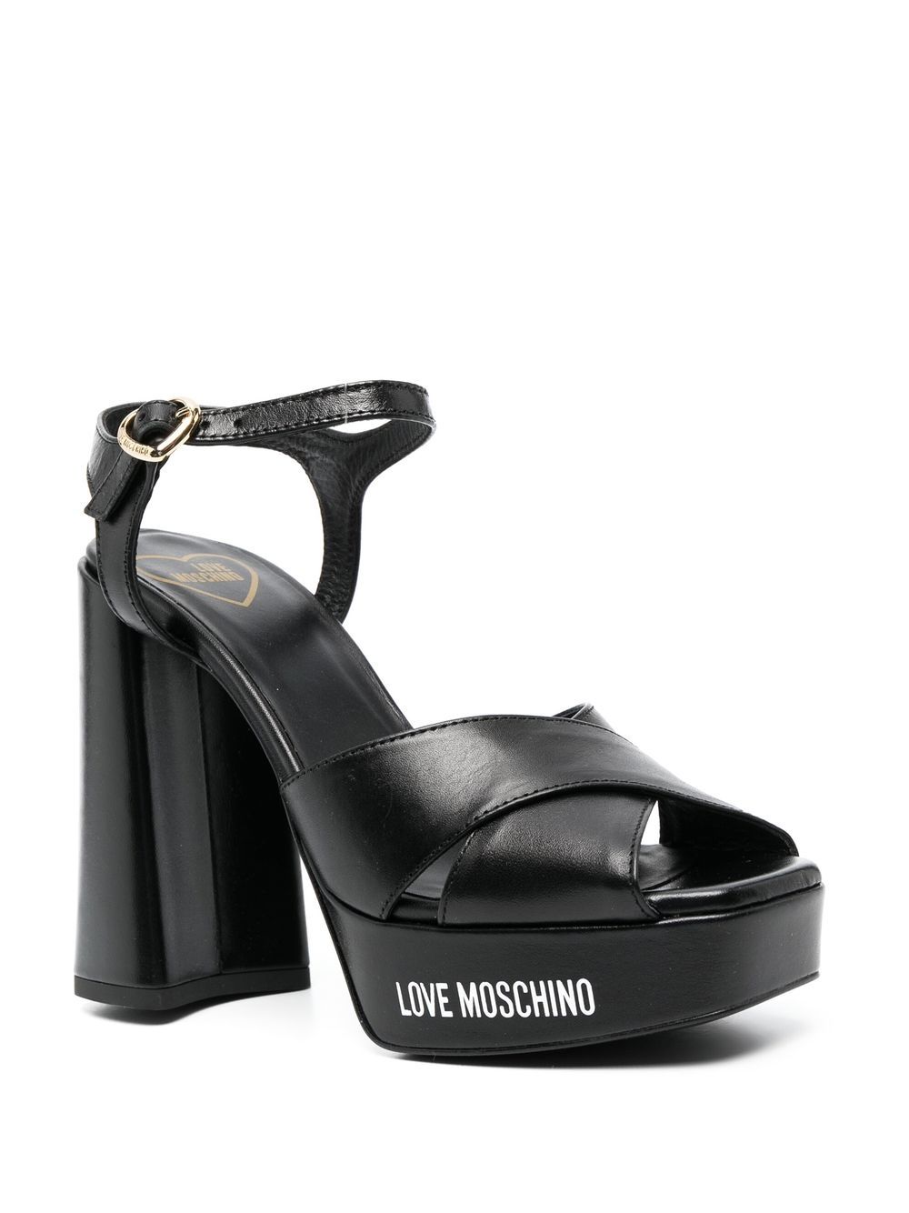 Love Moschino Sandalen met blokhak - Zwart