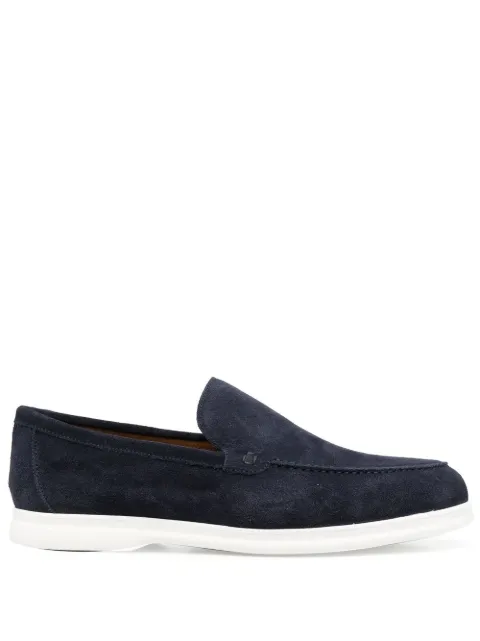Doucal's almond-toe suede loafers