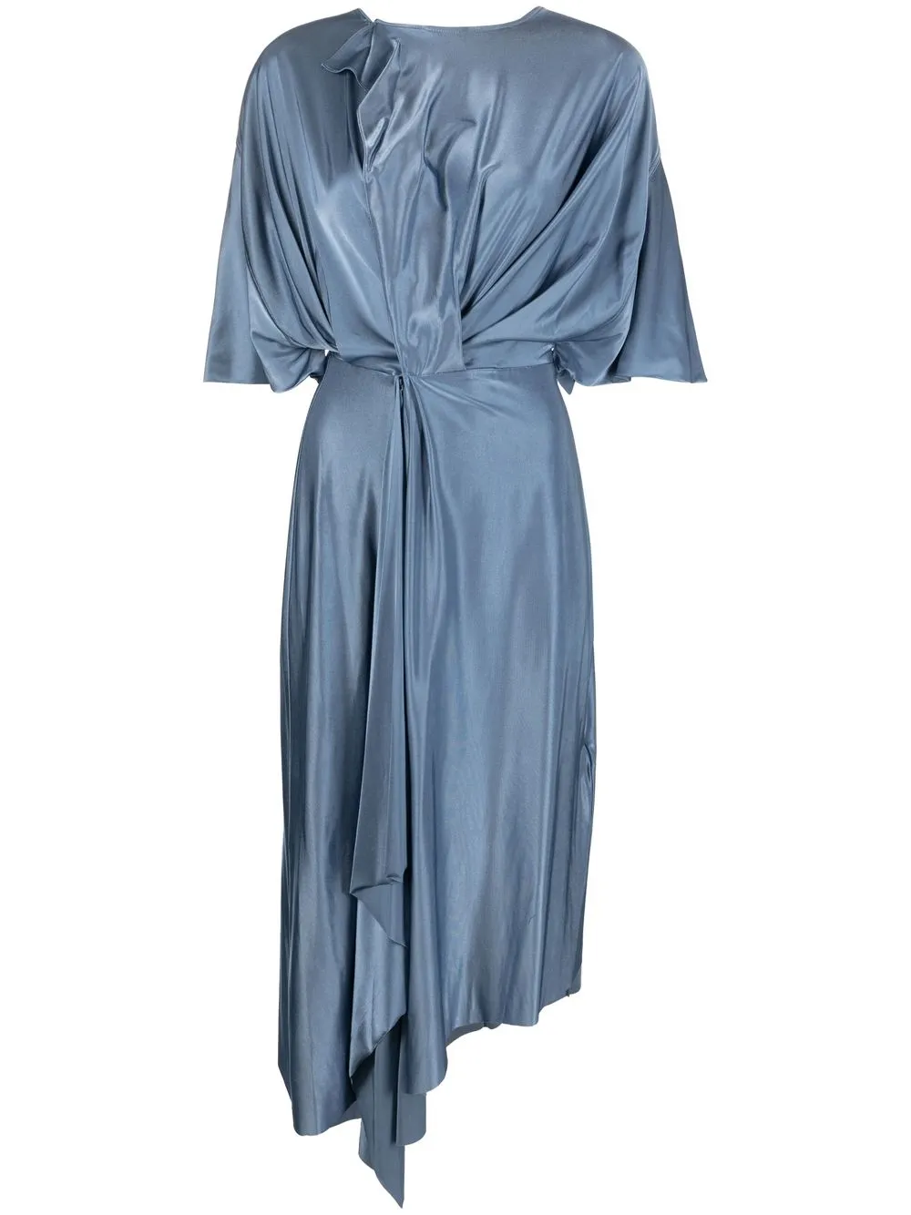 

Victoria Beckham draped jersey midi dress - Blue