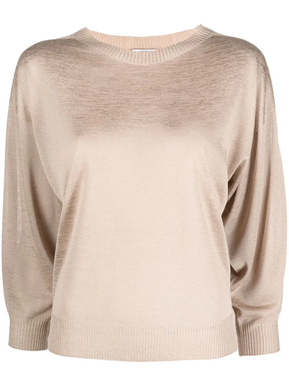 

Peserico three-quarter sleeves knitted top - Neutrals