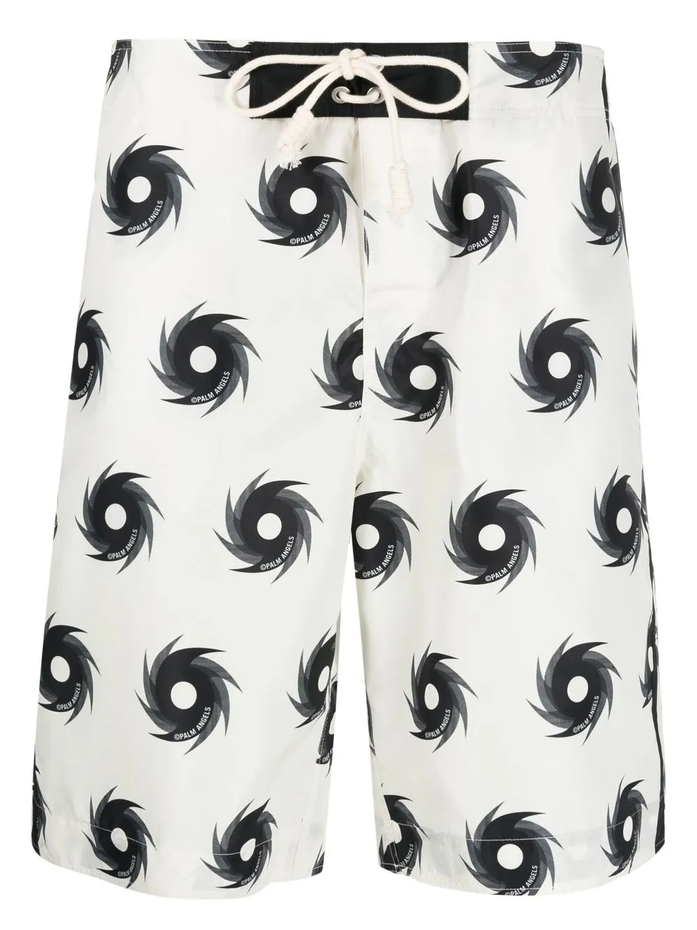 

Palm Angels graphic-print drawstring swim shorts - Neutrals