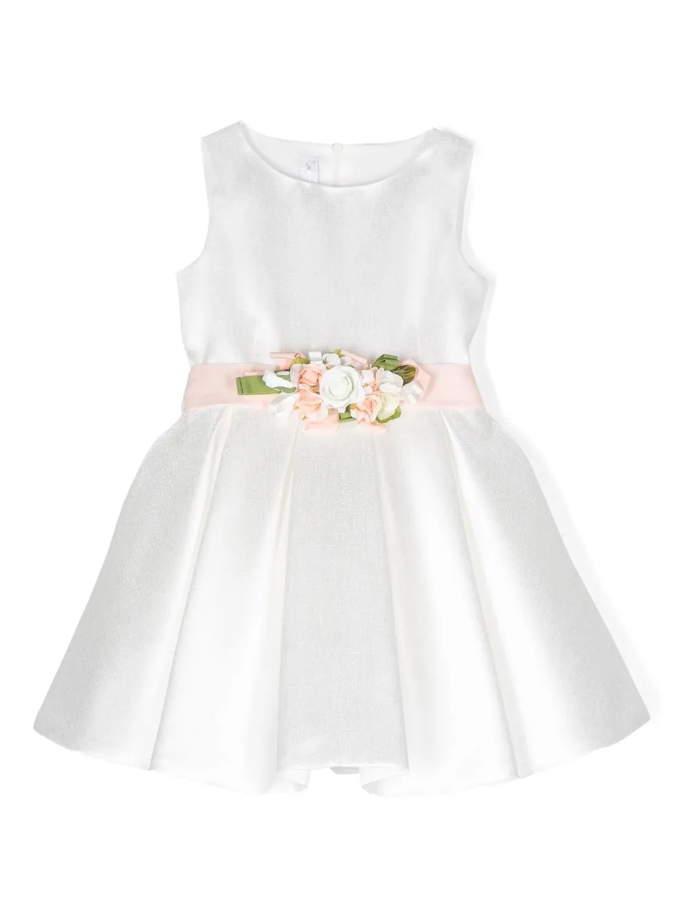 

Colorichiari vestido sin mangas con aplique floral - Blanco