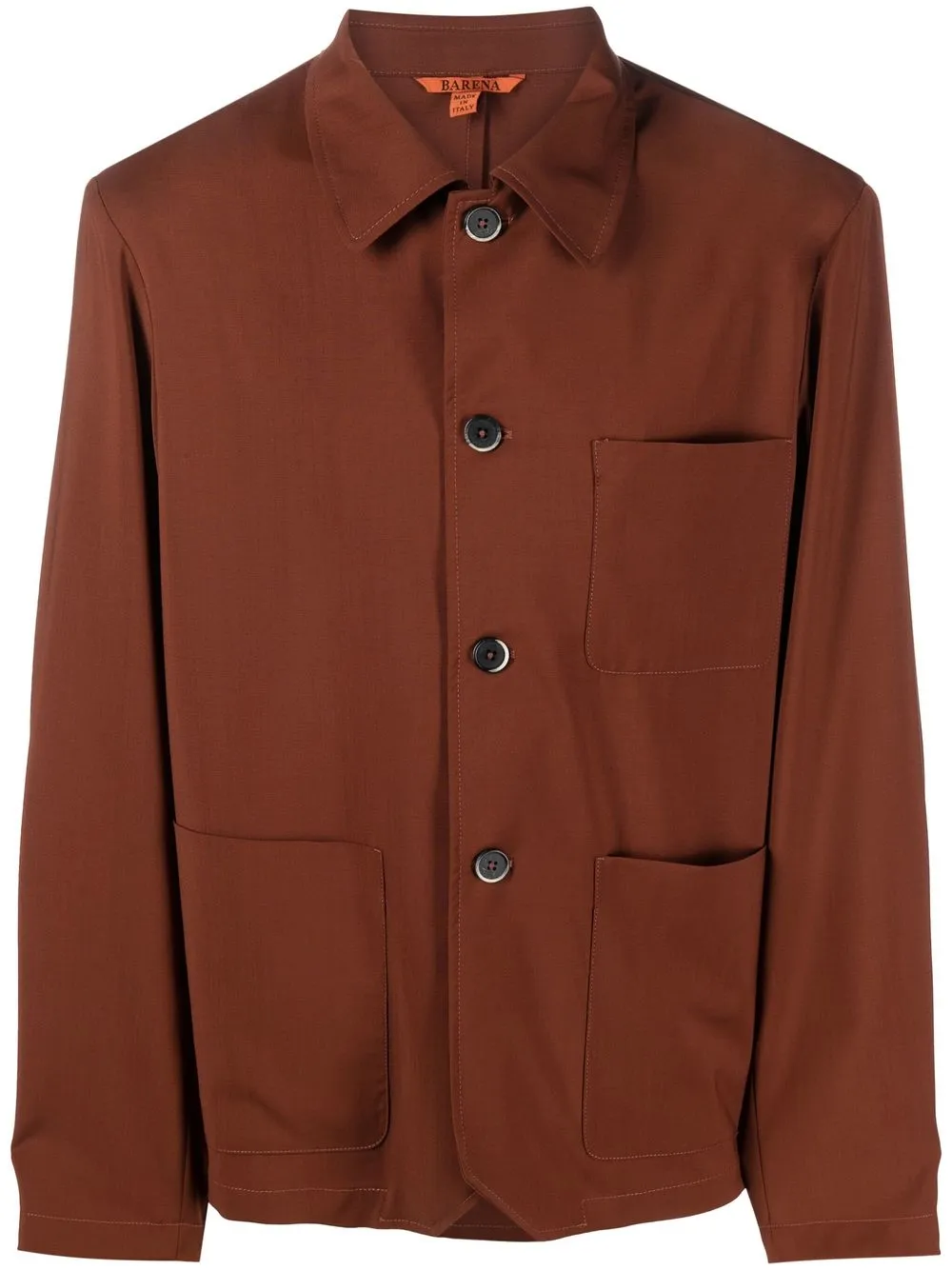 

Barena camisa con bolsillo de parche - Marrón