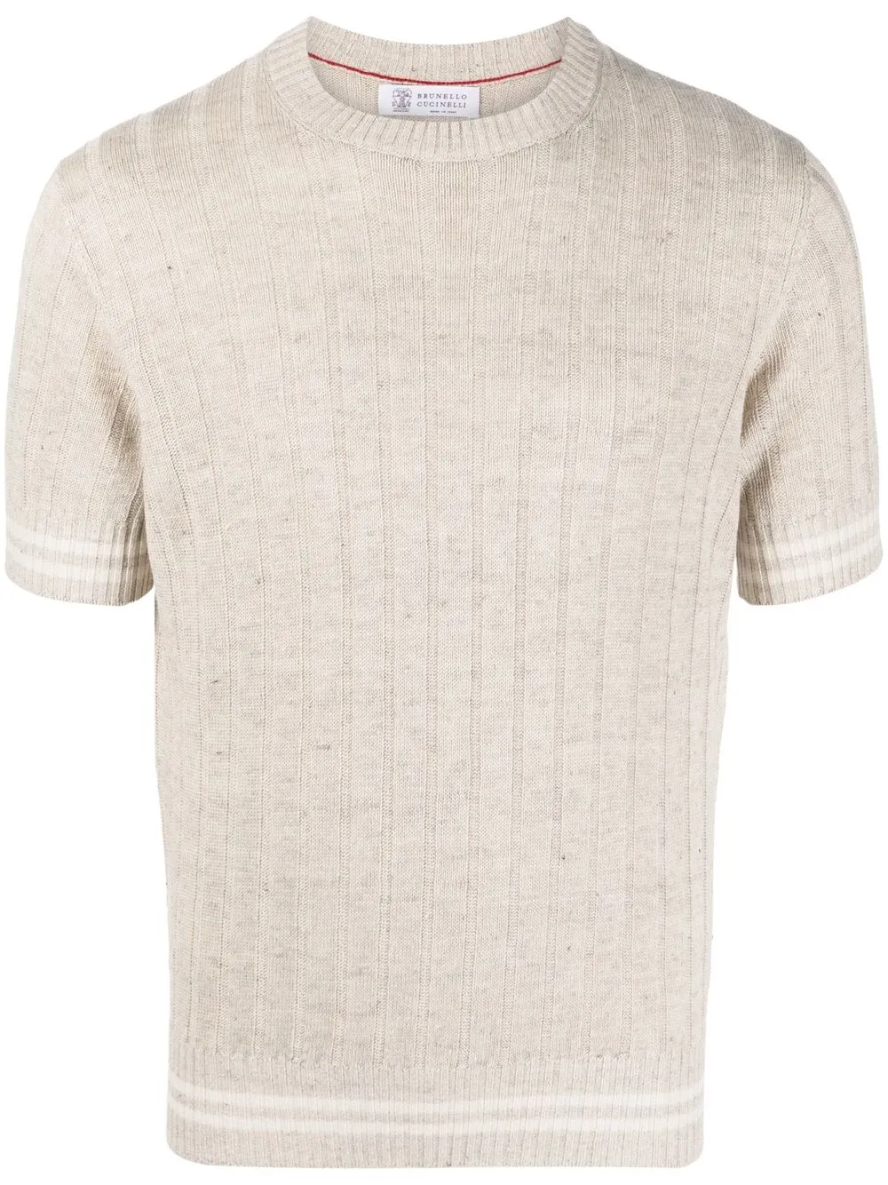 

Brunello Cucinelli ribbed-knit short-sleeve jumper - Neutrals