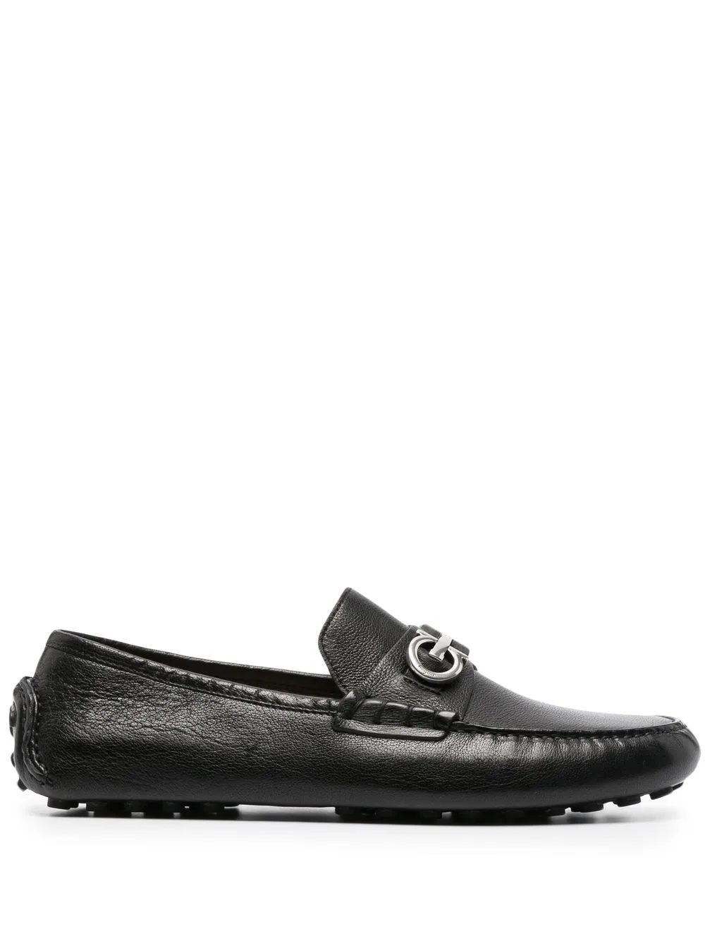 

Ferragamo Gancini leather loafers - Black