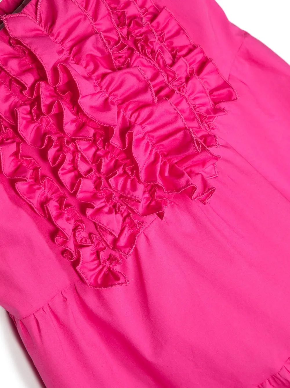 Msgm Panelled Ruffled-trim Dress In Pink