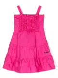 MSGM Kids panelled ruffled-trim dress - Pink