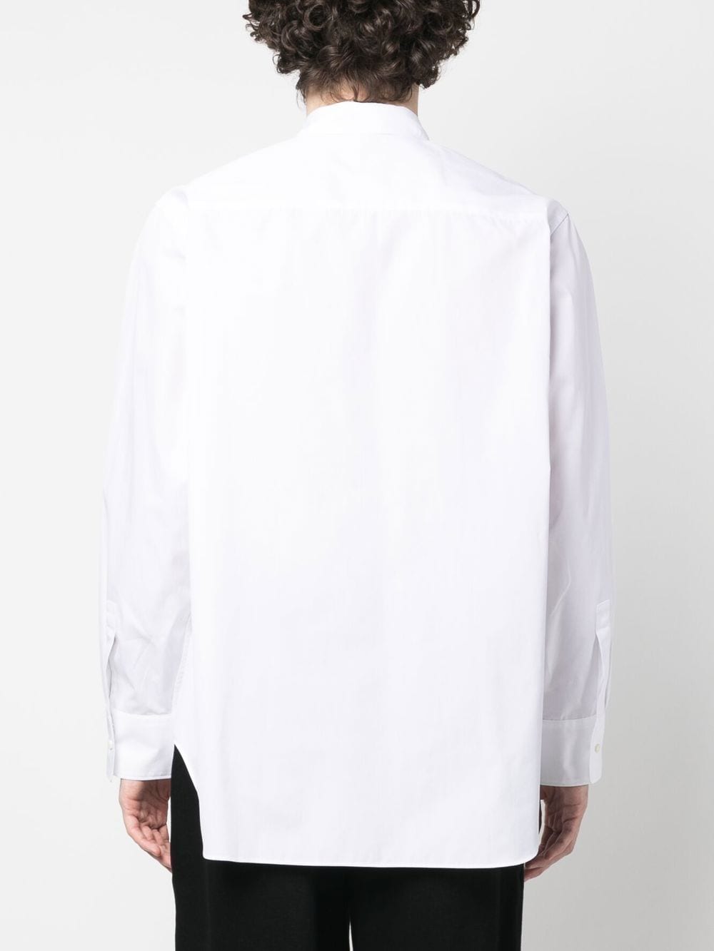 Shop Aspesi Long-sleeved Cotton Shirt In Weiss