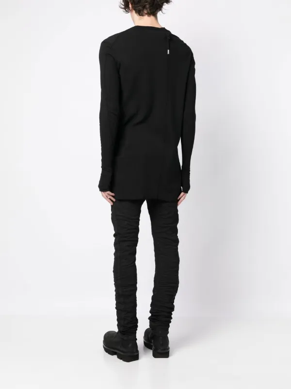 Boris Bidjan Saberi コットン ロングスリーブトップ | ブラック