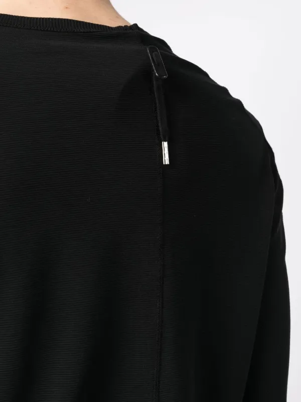 Boris Bidjan Saberi コットン ロングスリーブトップ | ブラック