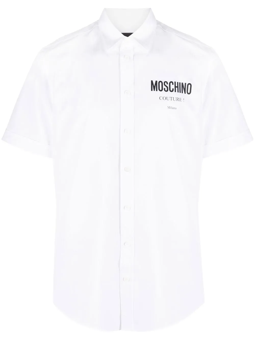 

Moschino logo-print cotton shirt - White