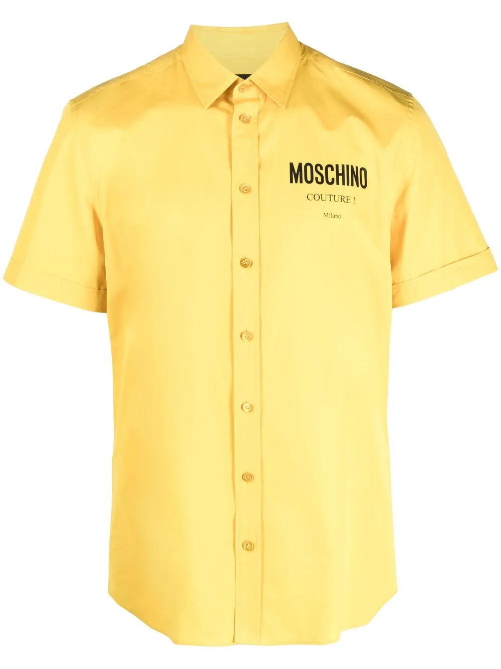 Moschino logo-print cotton T-shirt - Yellow