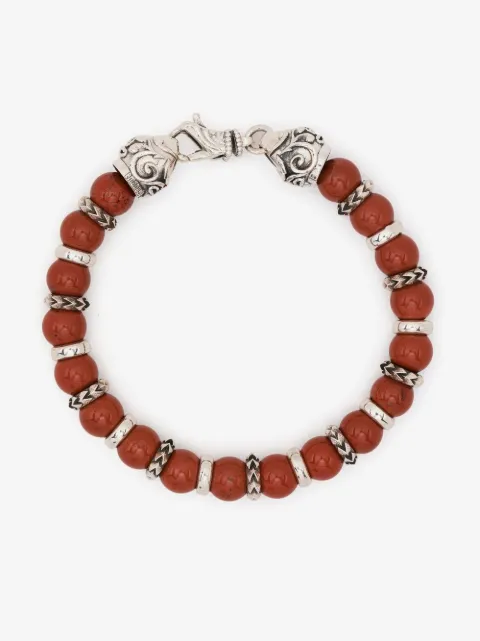 Emanuele Bicocchi pulsera de cuentas con detalle grabado 
