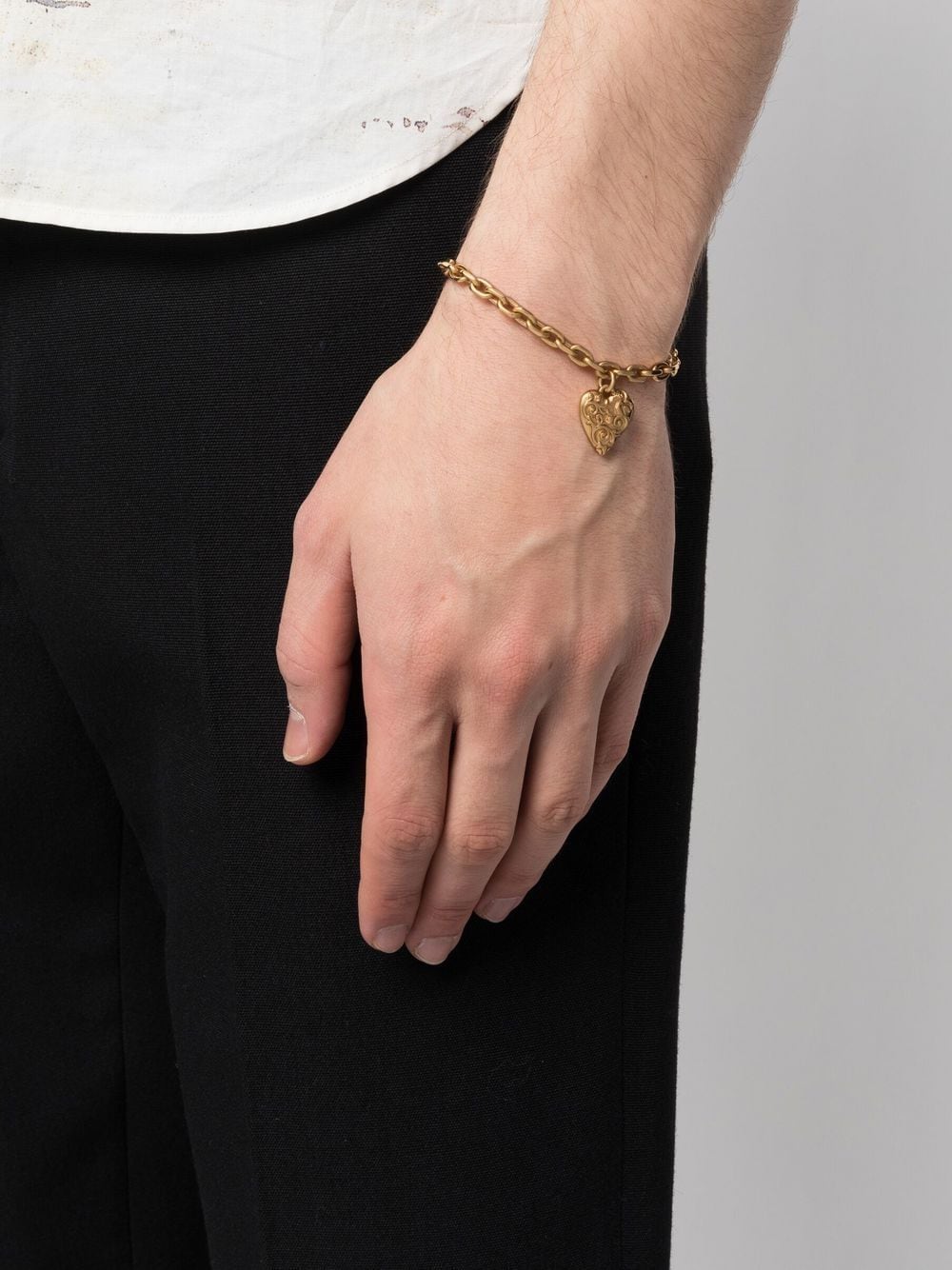 Shop Emanuele Bicocchi Chain-link Detail Bracelet In Gold