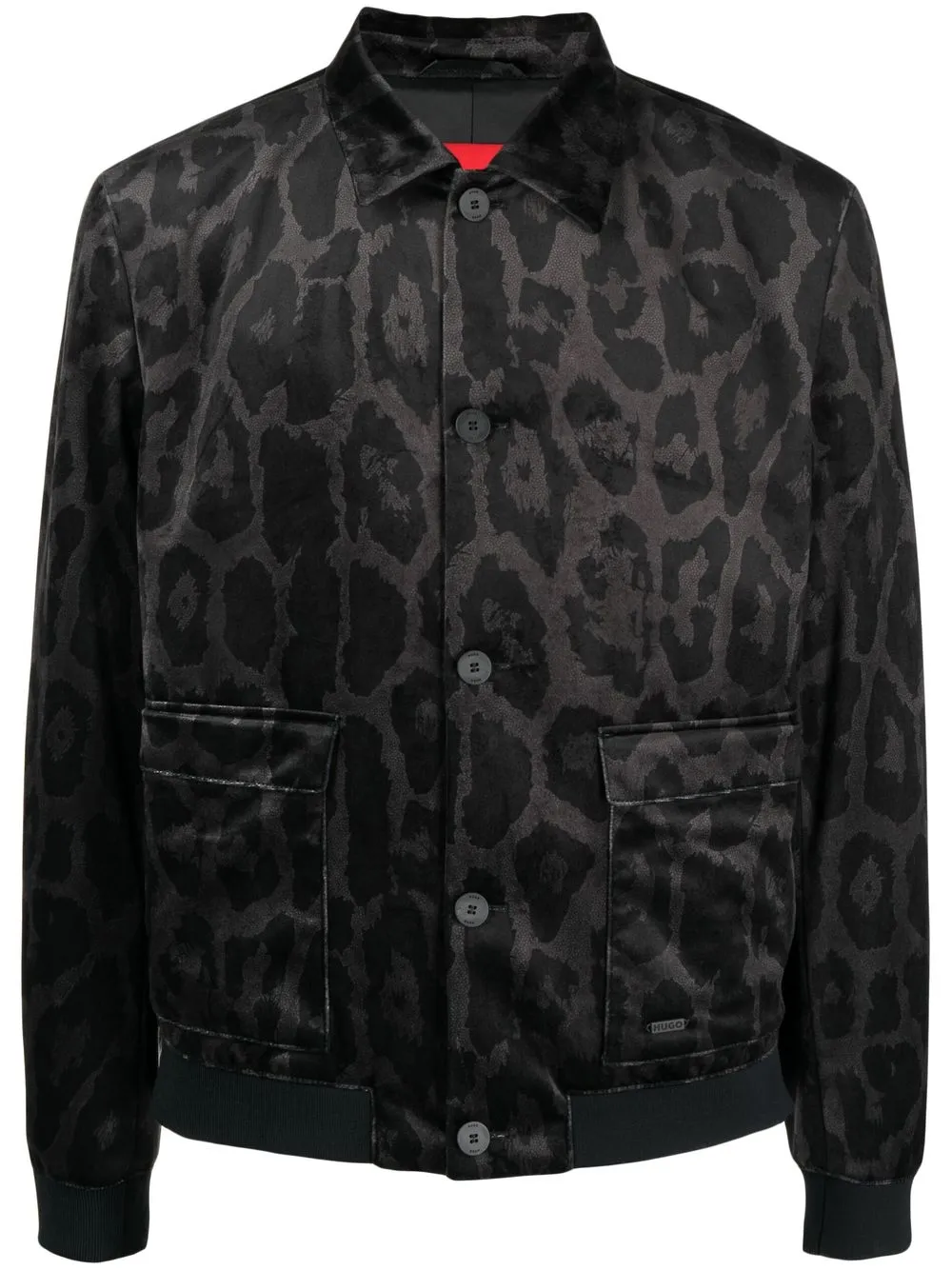 

HUGO leopard-print jacket - Black