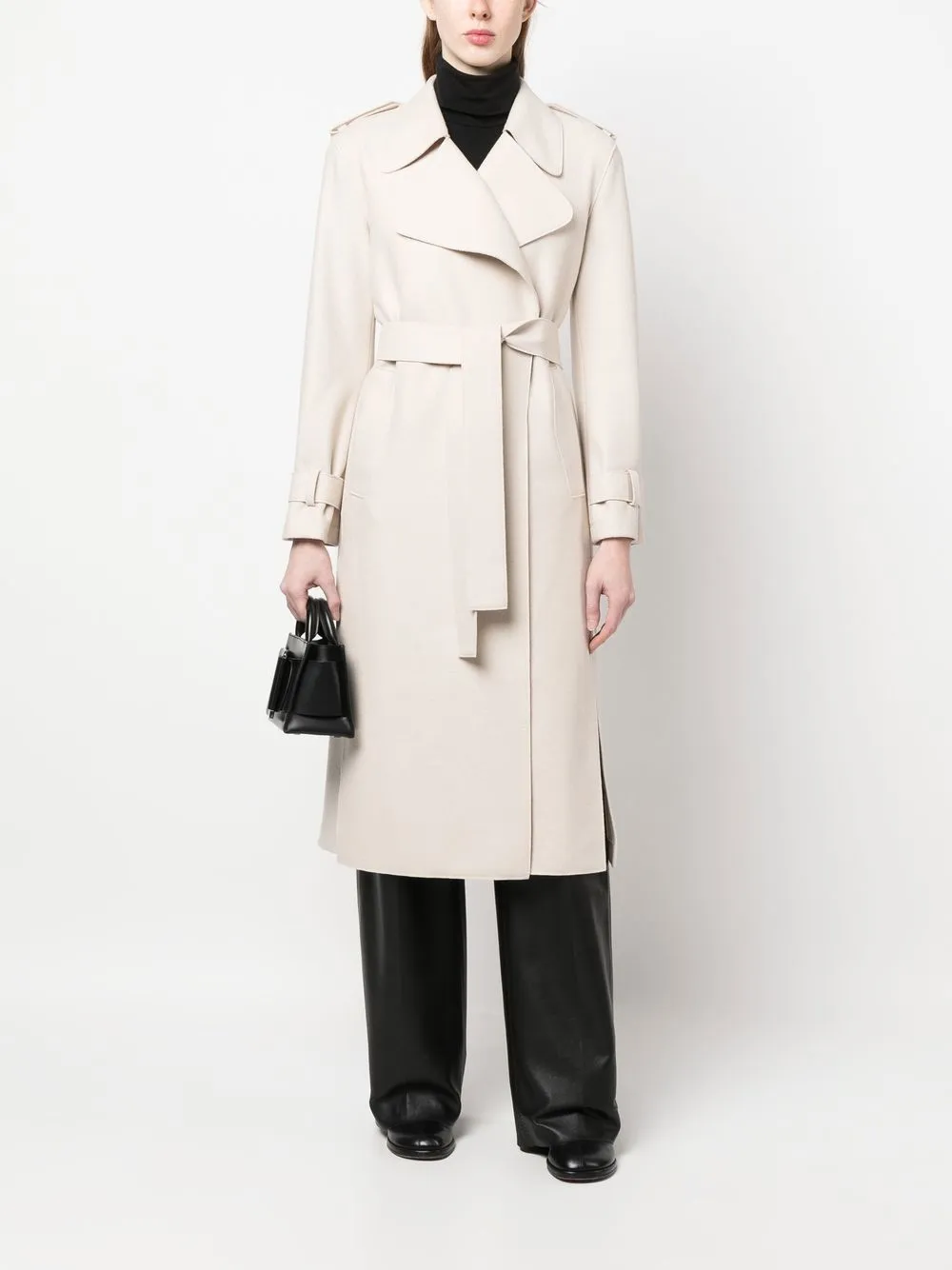 Harris Wharf London Trenchcoat met gekerfde kraag - Beige