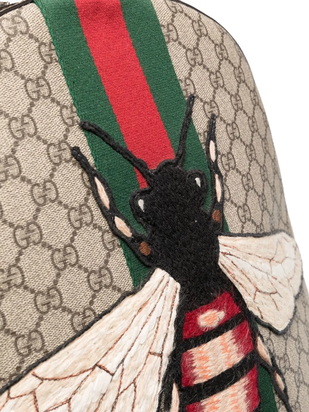 Preowned Gucci Gg Supreme Animalier Backpack In Brown ModeSens