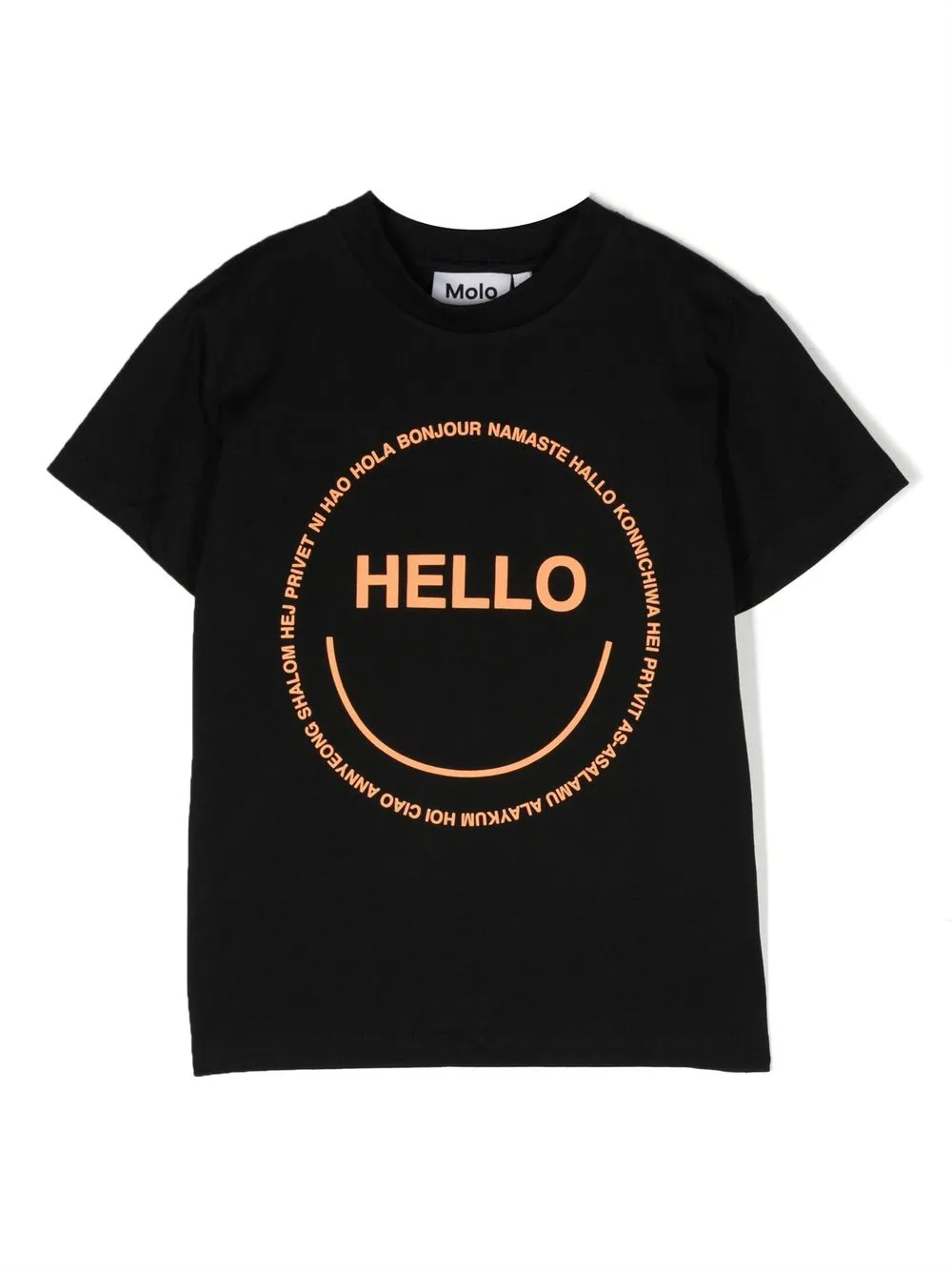 

Molo Hello print cotton T-shirt - Black