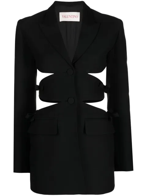Valentino Garavani cut-out single-breasted blazer