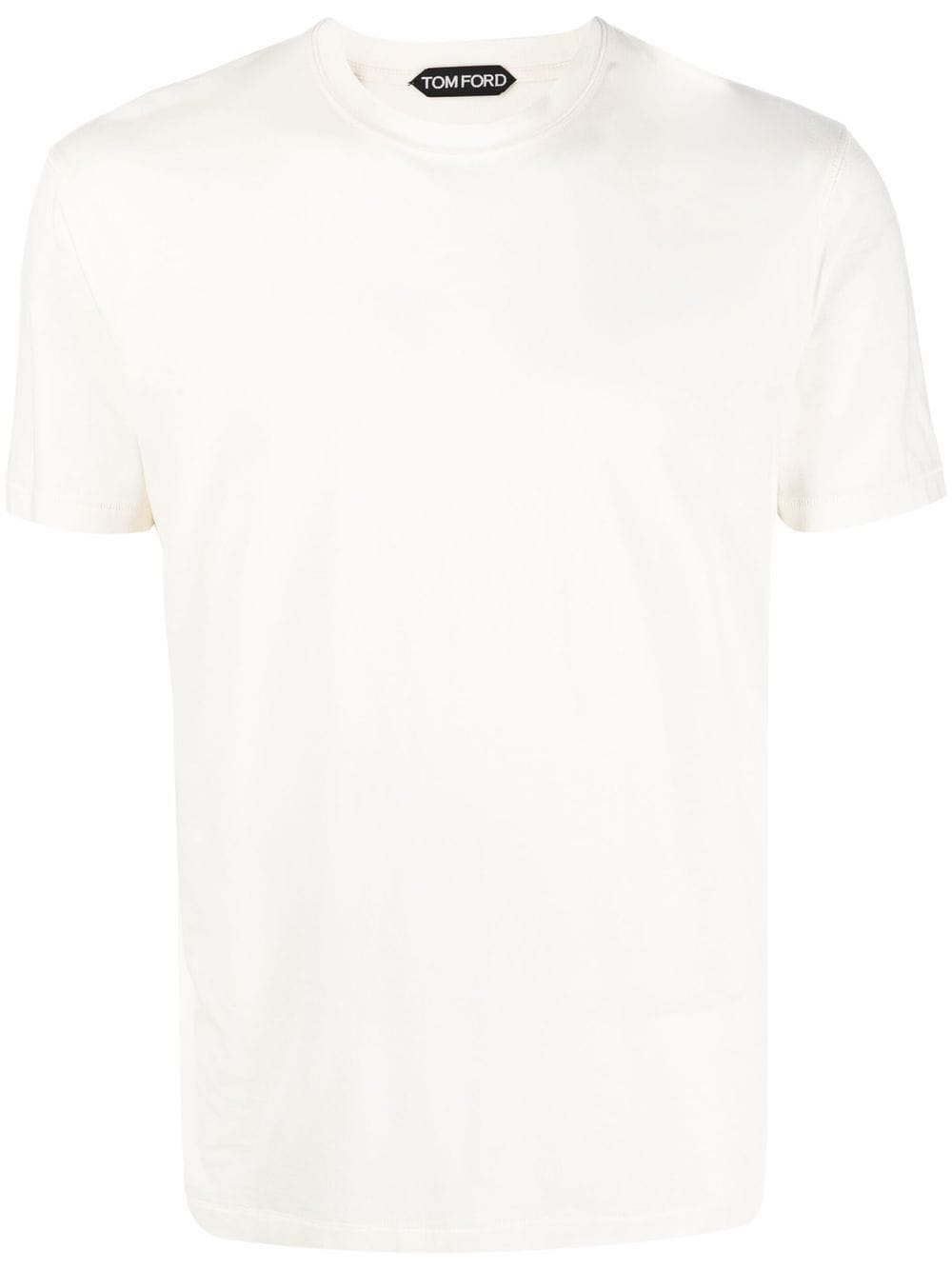 Shop Tom Ford Round-neck Short-sleeve T-shirt In Neutrals