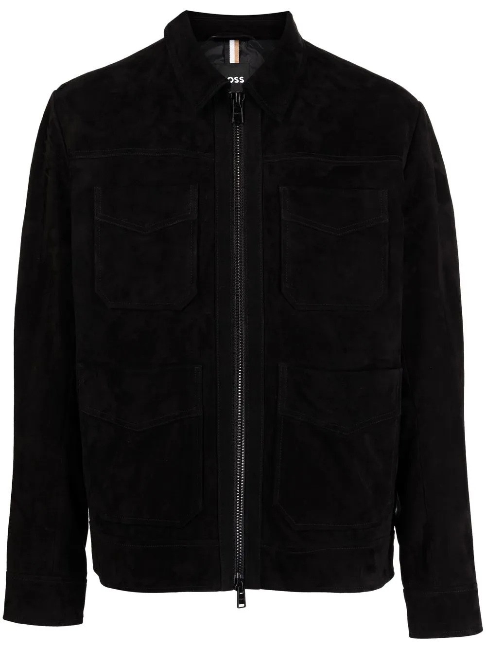 

BOSS sobrecamisa con cierre - Negro