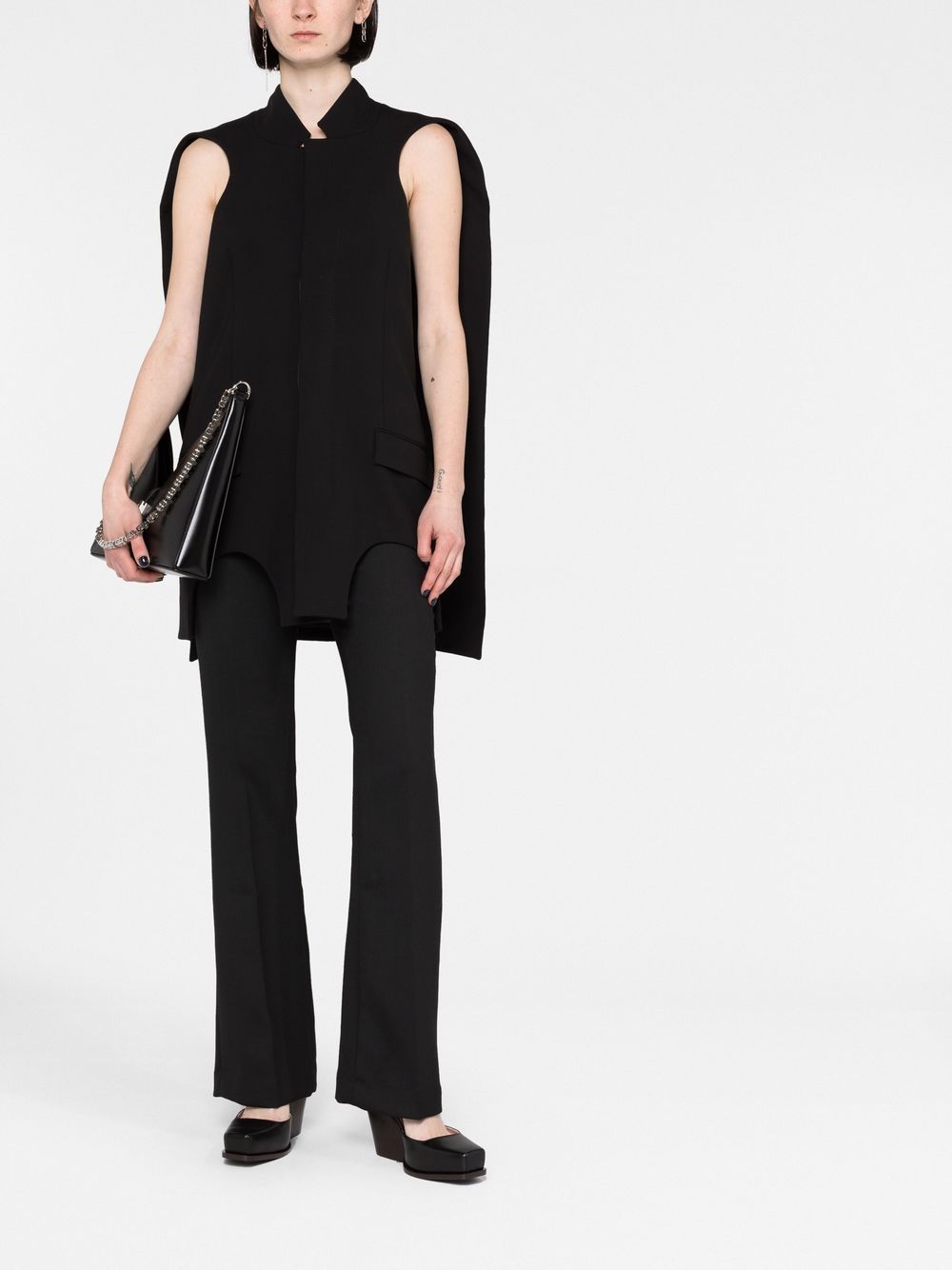 Dion Lee Mouwloze blazer - Zwart