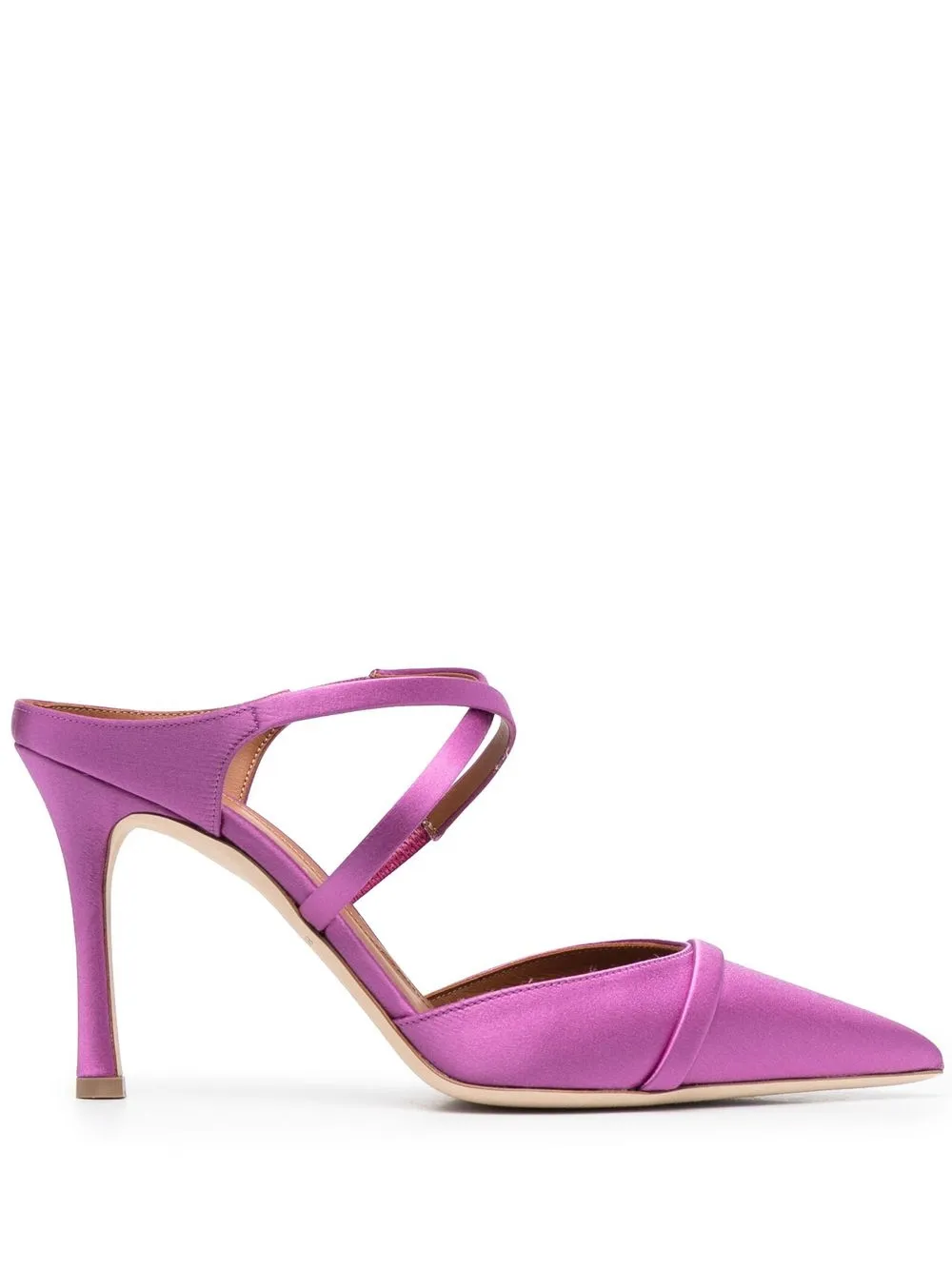 Shop Malone Souliers Yoana 90 Leather Pumps In Purple