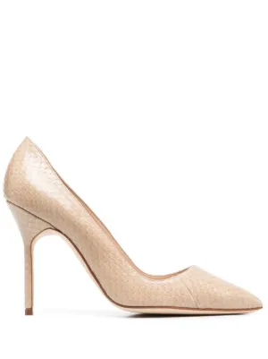 Manolo Blahnik Okkatopla 50mm スエードパンプス | ニュートラル