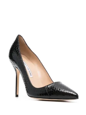 Manolo Blahnik ブラックビジュー ハイヒール Manolo Blahnik ブラック ハイヒール - メルカリ