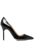 Manolo Blahnik snakeskin pointed toe pumps - Black