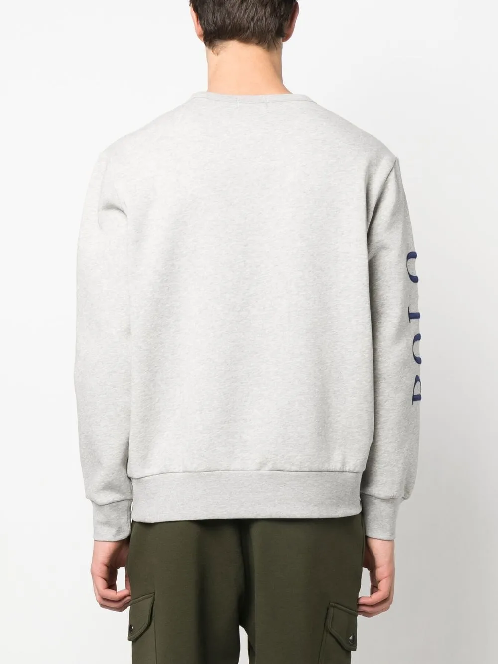 Polo Ralph Lauren Fleece-sweatshirt Mit Logo-stickerei In Grey