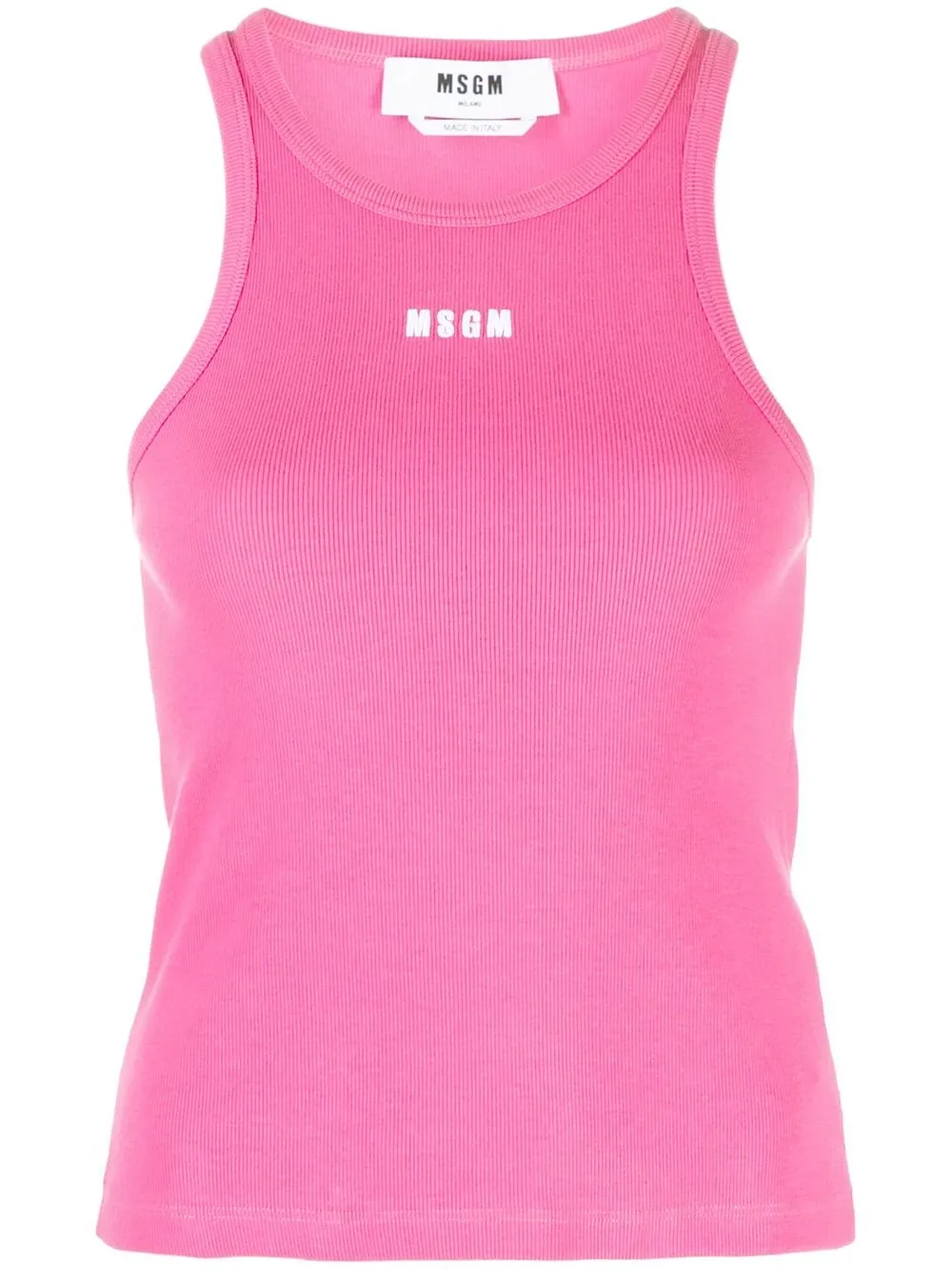 

MSGM logo-print round neck vest - Pink