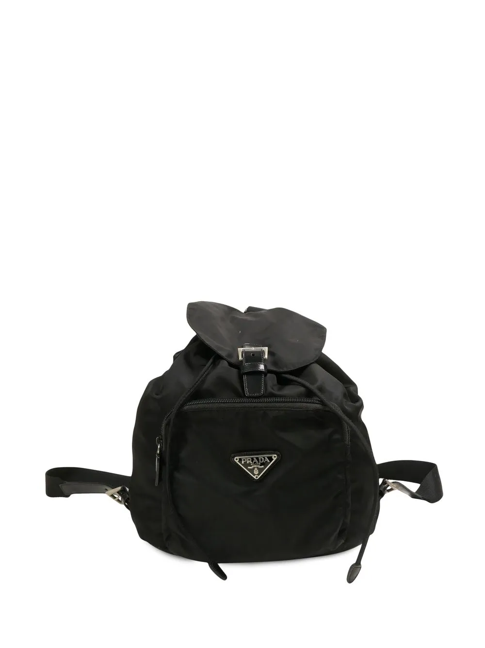 

Prada Pre-Owned small logo plaque backpack - Black