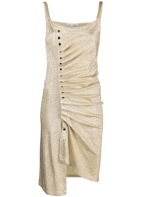 Rabanne ruched sleeveless mini dress