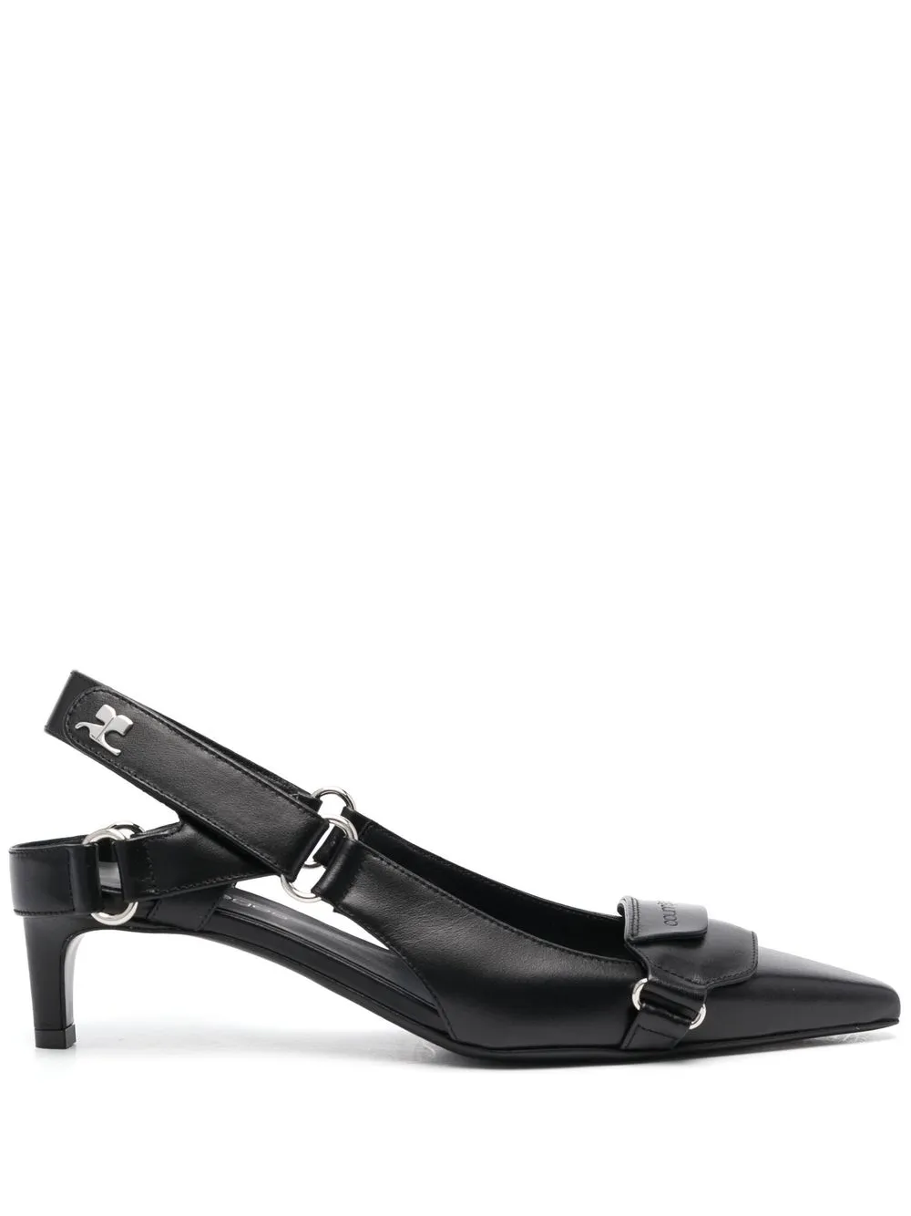 

COURREGES Racer slingback pumps - Black
