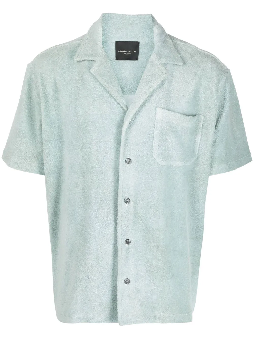 

Roberto Collina camp-collar towel shirt - Blue