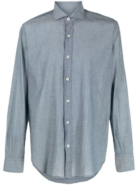 Eleventy spread-collar chambray shirt