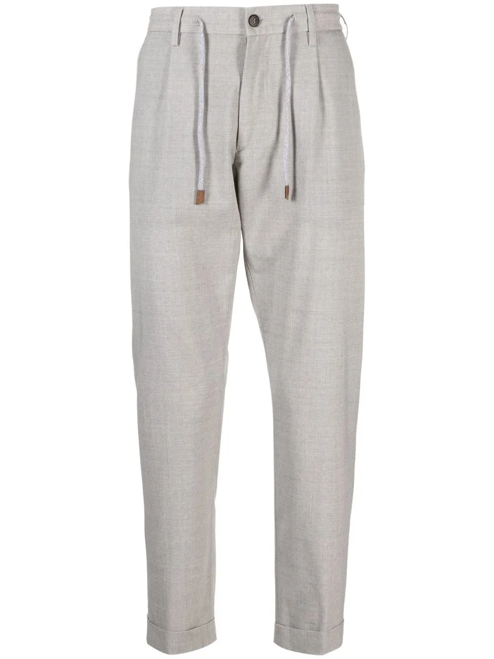 

Eleventy mid-rise tapered-leg trousers - Grey