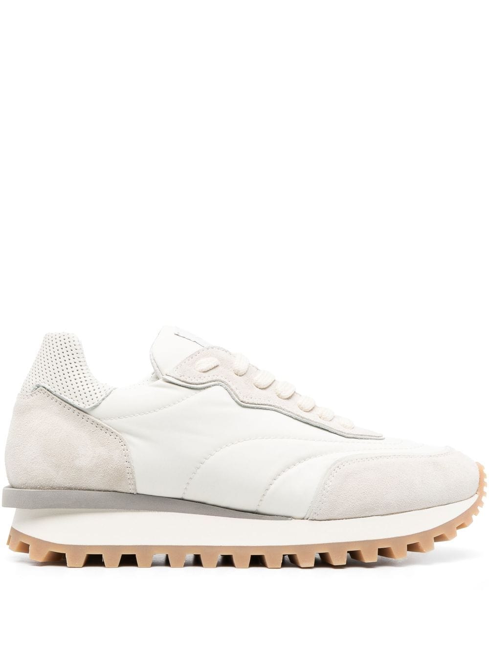 eleventy deconstructed-sole panelled sneakers - white